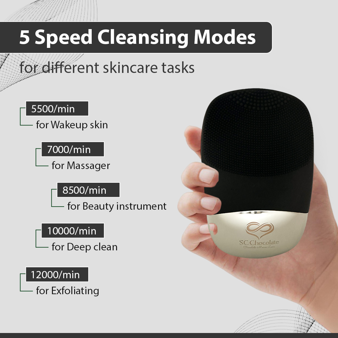 Electric Face Scrubber - Black - Image 9